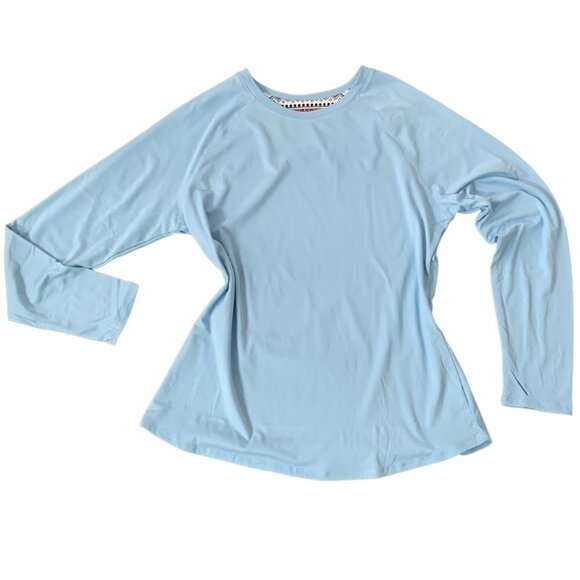 Cuddl Duds Climate Right Fleece Long Sleeve Top XL Baby Blue 94J - Picture 6 of 9